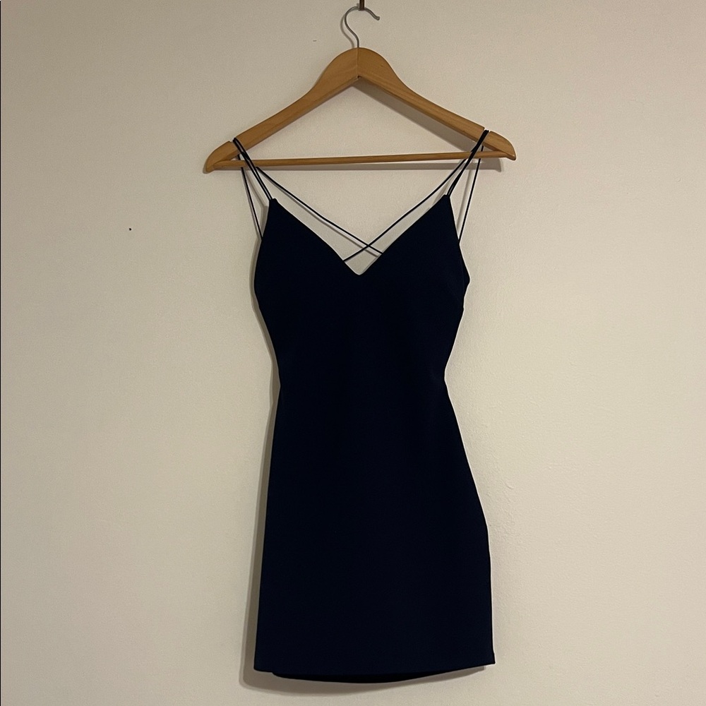 B Darlin Navy Spaghetti Strap Mini Dress